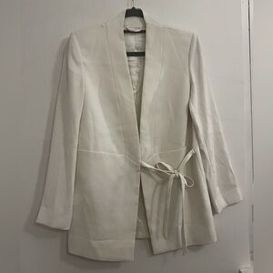 & Other Stories white blazer with side tie size 36, US 6